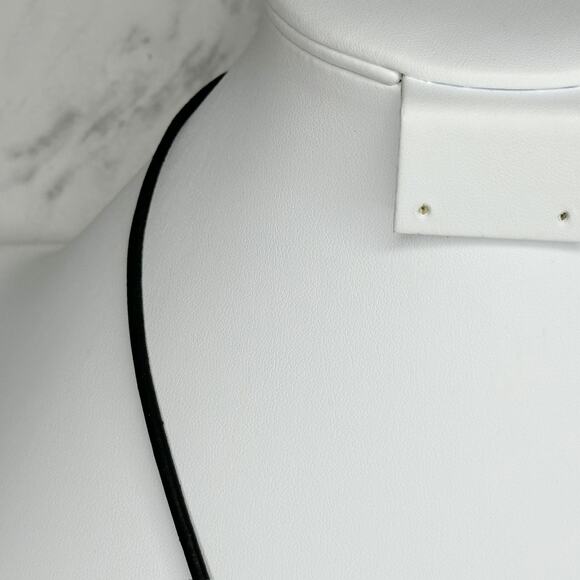 Chicos Vintage Bronze Tone and Black Cord Necklace ✨ - Picture 10 of 14